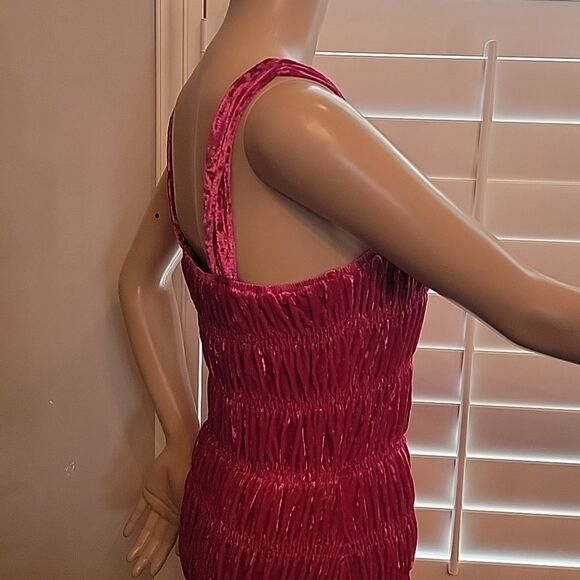 En Saison by Anthropologie size M ruched velvet dress - Picture 6 of 10